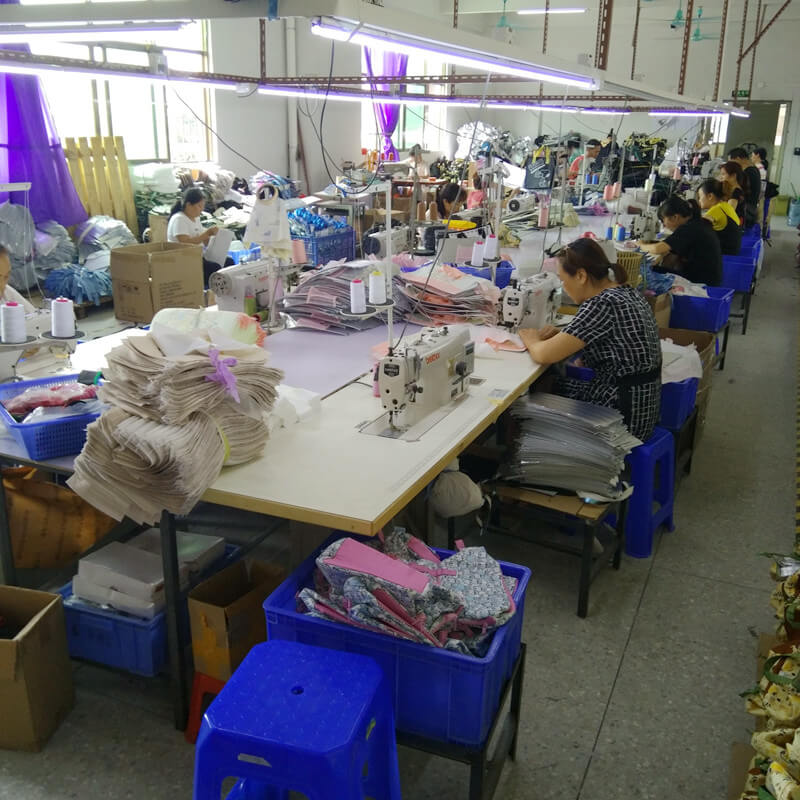 Production department of Linway backpack factory